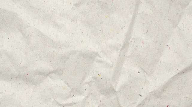 Abstract crumpled and creased recycle white paper texture background stop motion