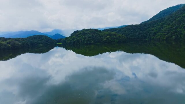 Ximeng Puer Yunnan Mengsuo Longtan Scenic Landscape Beautiful View 4k Aerial