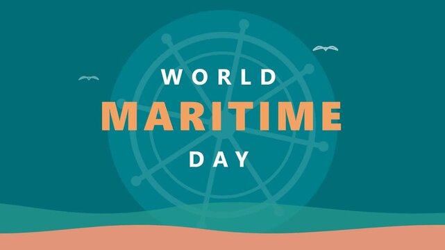 World Maritime Day Celebration: A Nautical Compass and Ocean Theme.