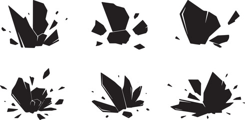 Obraz premium Broken Glass Shards and Fragments