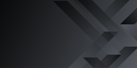 Obraz premium Black abstract presentation background with rounded rectangle shapes. modern corporate concept. Vector illustration gradient geometric abstract background for banner, flyer, business card design.