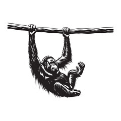 Majestic Orangutan Symbol illustration concept design set collection © MdImran