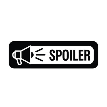 Illustration of vector spoiler alert icon with megaphone