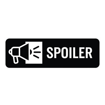 Illustration of vector spoiler alert icon with megaphone
