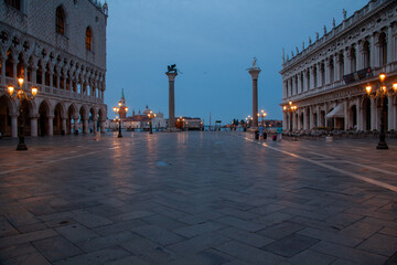Fototapeta premium St Mark Square Venice Blue Hour Scene