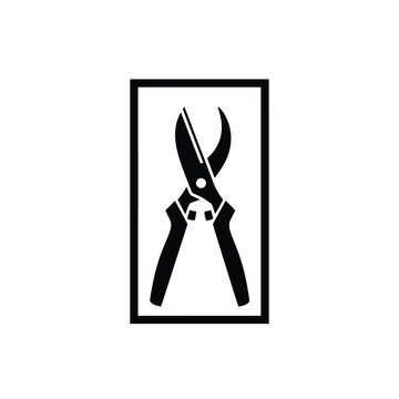 Illustration of vector pruning shears for gardening and landscaping