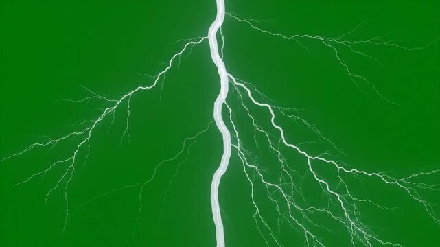 Green Screen Lightning Strike Flash of Electricity Animation VFX