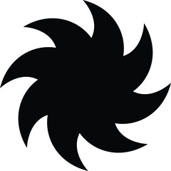 Obraz premium Black Spiral Star