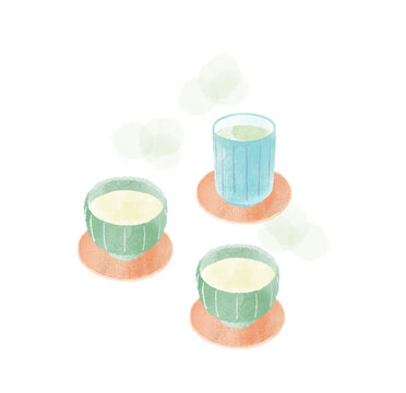 湯呑み 3個 セット 水彩 お茶 緑茶 日本茶 和風 ティータイム かわいい 挿絵 白バック
Teacups set of 3 watercolor green tea Japanese tea tea time cute isolated on white background