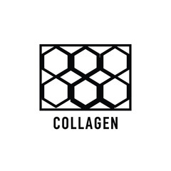 Fototapeta premium Illustration of vector collagen molecular structure graphic design