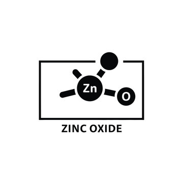 Illustration of vector zinc oxide molecular structure