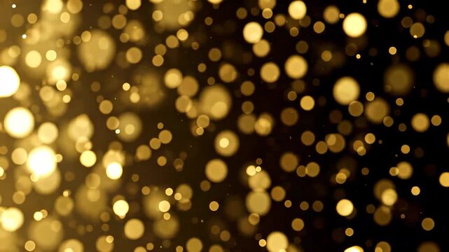 Golden particle background special effects material
