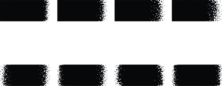 Abstract black and white textured pattern transitioning from solid to fragmented vector illustration