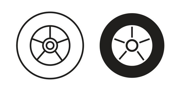 Car wheel icons vector design template simple and clean