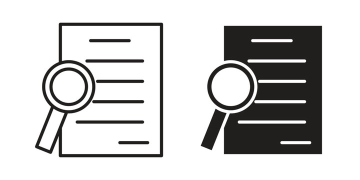 Case studies icons vector design template simple and clean