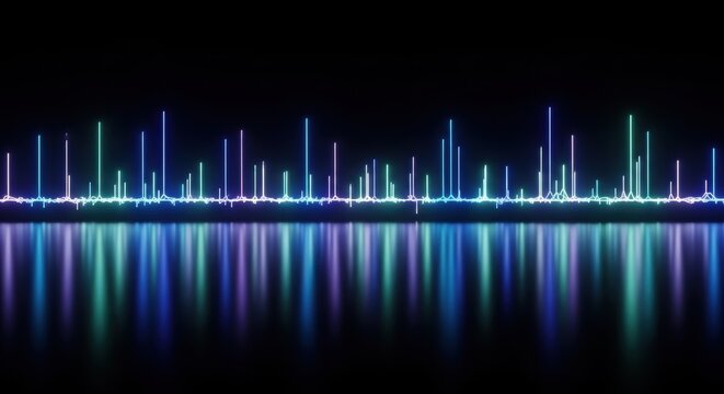 A detailed visual representation of a spectrogram showcasing the frequency and amplitude variations of an audio signal over time