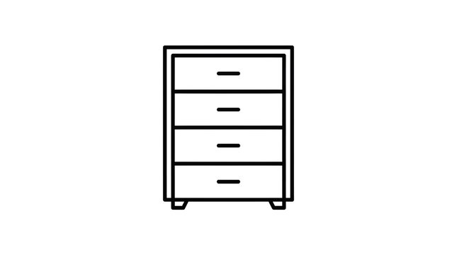 Ikon lemari laci untuk penyimpanan dan organisasi ruang kerja
