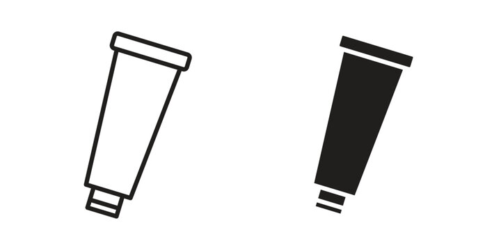 Cream tube icons vector design template simple and clean
