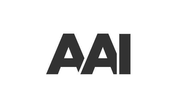 AAI logo design template with strong and modern bold text. Initial based vector logotype featuring simple and minimal typography. Trendy company identity.