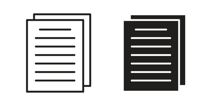 Document papers icons vector design template simple and clean