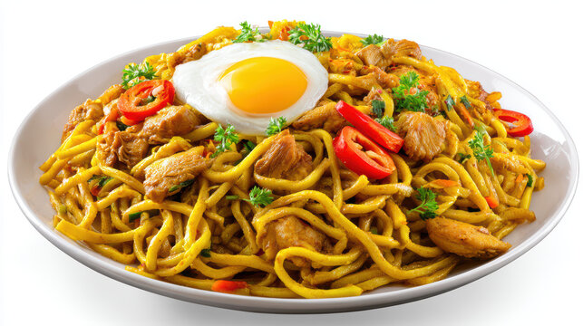 transparent malaysian mee goreng mamak stir-fried noodles