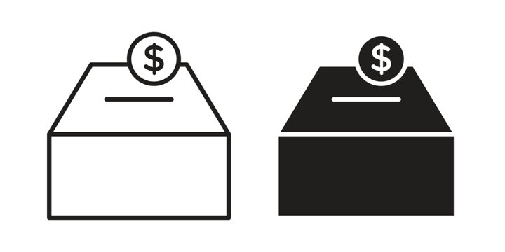 Donation icons vector design template simple and clean