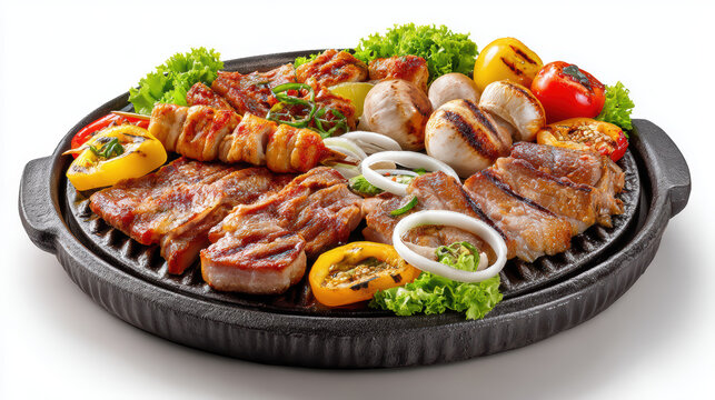 transparent thai moo kata korean-style bbq platter