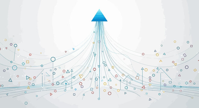 Blue Arrow Pointing Upward Graphically.