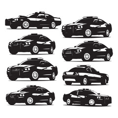 High Speed Police Car Symbol illustration concept design set collection © MdImran
