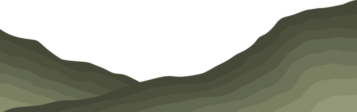 Layered mountain. Gradient sedimentary rock landscape