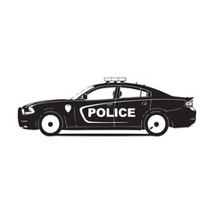 High Speed Police Car Symbol illustration concept design set collection © MdImran