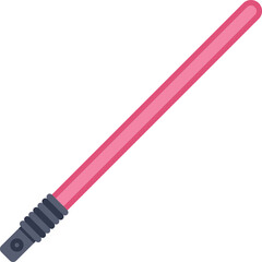 Naklejka premium Pink futuristic laser sword vector illustration on a white background