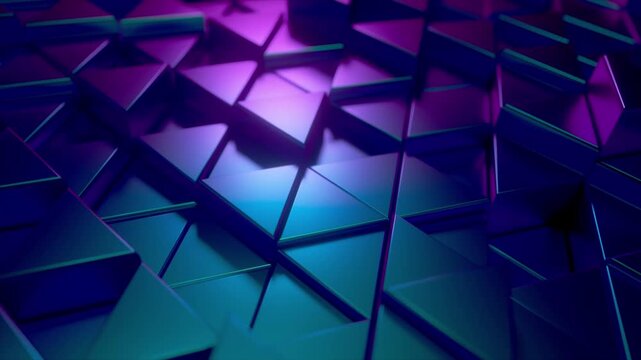 Animated background of rotating metal cubes