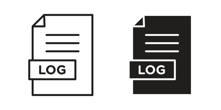log file icons vector design template simple and clean