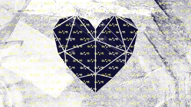 Animation of network of connections over heart