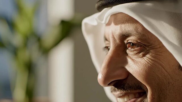 a senior Khaleeji leader demonstrating active listening and empathy. This scene highlights Connectioneering, inclusive leadership, and 2026 workplace authenticity.