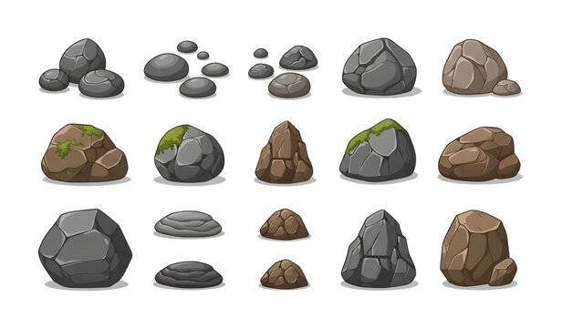 Collection of Collection of various rock stones.