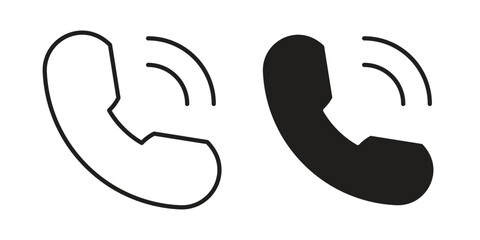 Obraz premium Phone call icons vector design template simple and clean