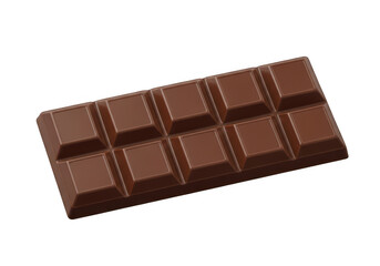 Fototapeta premium Freshly cut chocolate bar with broken pieces on plain surface isolated on transparent background,png,PNG