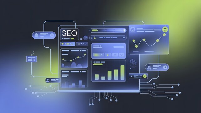 Futuristic Digital Technology Dashboard Interface Background