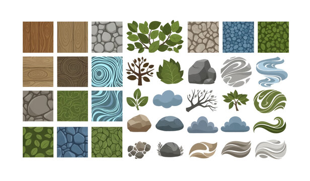 Collection of various natural textures.