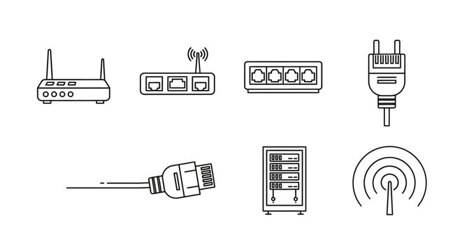 Collection of various network devices.