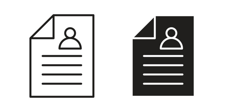 Resume icons vector design template simple and clean