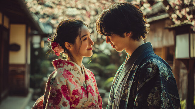 Jovem  casal  japon&ecirc;s 