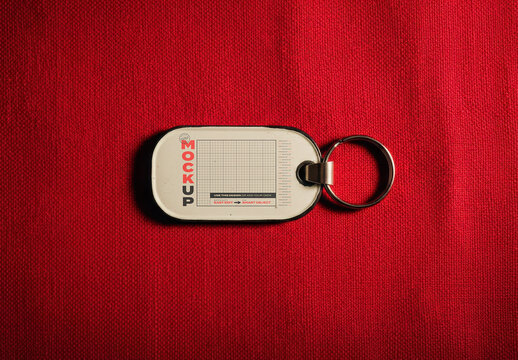 Keyring Rounded Metal Mockup
