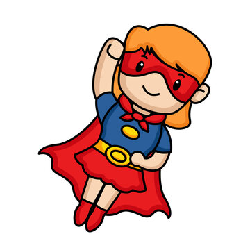 Illustration of clipart design of supermom mascot