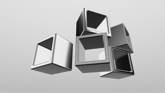 abstract metallic background. 3d wallpaper. backdrop