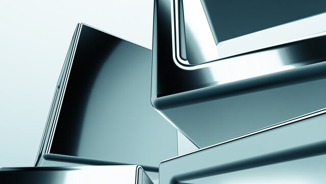 abstract metallic background. 3d wallpaper. backdrop