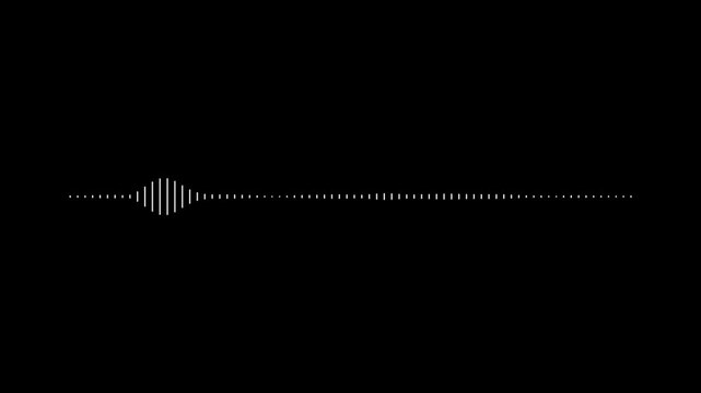 . Abstract audio wave digital frequency. Sound wave animated audio waveform . on Black Background and features 4k Animation video