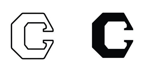 Contrasting styles of the letter c with geometric and bold typography designs © MSTSAlEHA